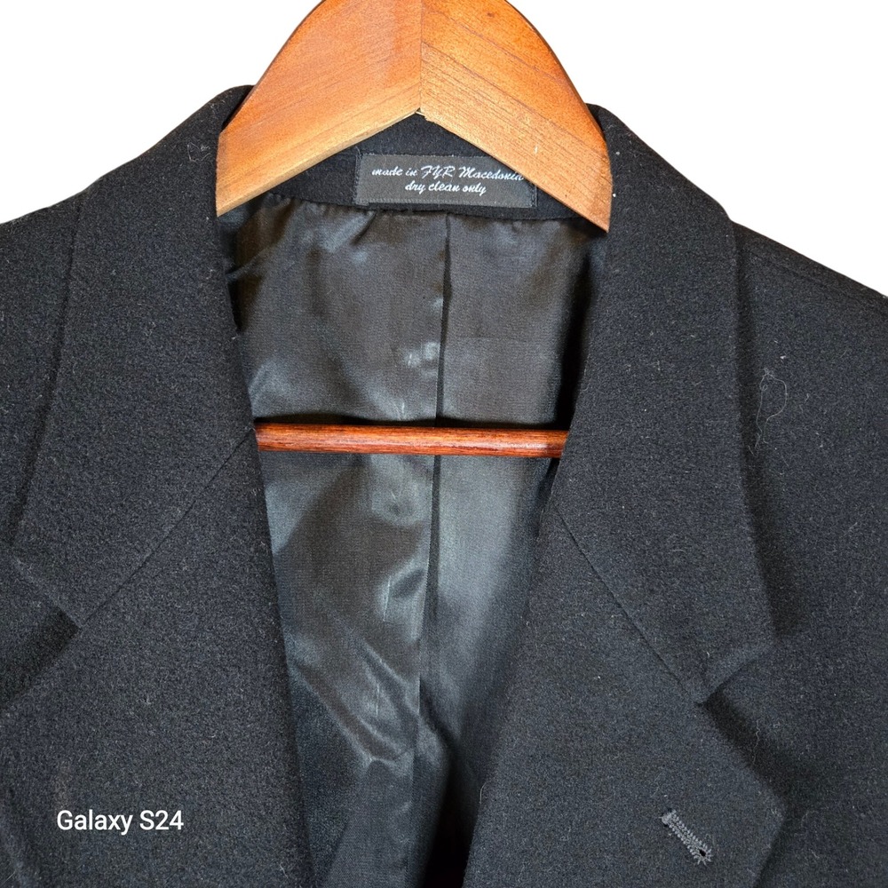 Gianfranco Ruffini Italy Men's Black Wool Blend Blazer Sport‎ Coat Jacket